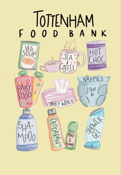 A recent self initiated poster helping to encourage donations to Tottenham Food Bank Food Bank Poster, Bank Poster, Food Bank, Poster Ideas, Living Magazine, Baby Crafts, Environmental Art, Kids Art, Kids Art Projects