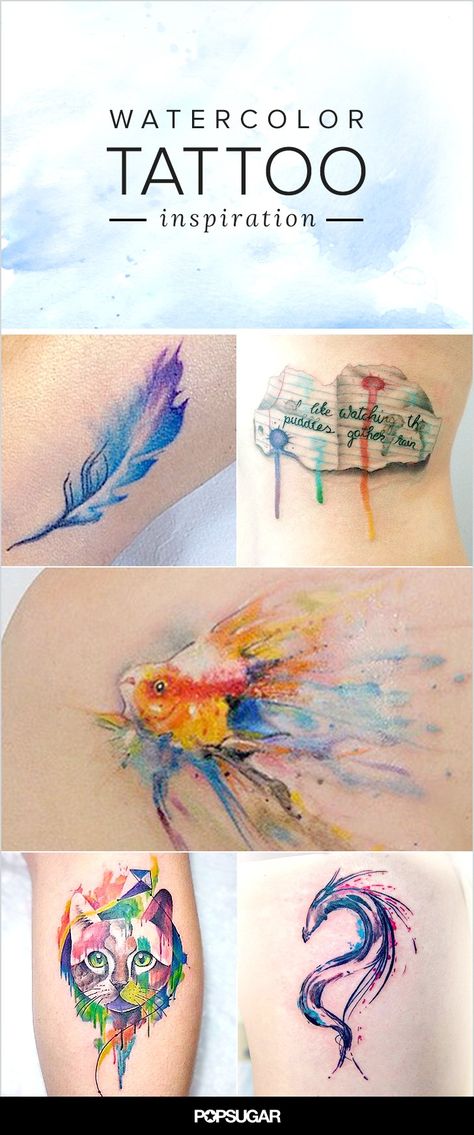 Unleash Your Creativity With These Watercolor Tattoo Ideas Tattoos Color, Watercolour Tattoos, Tattoo Watercolor, Watercolor Tattoos, Nature Tattoos, Trendy Tattoos, Popular Tattoos, Beautiful Watercolor, Skin Art