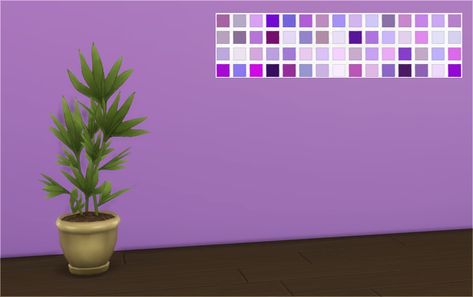 Purple Wall Color, Purple Wall Paint, Purple Furniture, Lego Wall, Sims Packs, Sims 4 Clutter, Sims 4 House Building, Purple Wall, Floor Wallpaper