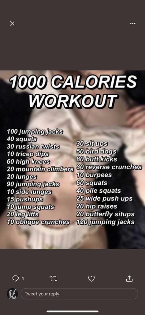 1000 Calorie Workout, Plie Squats, 1000 Calorie, Calorie Workout, Athlete Quotes, Oblique Crunches, Hip Raises, Reverse Crunches, Dancer Workout