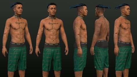 ArtStation - Rapper XXXTentacion as in Game ready model., Anil Jaiswar The Sims 4 Skin, 4 Characters, Sims 4 Characters, Daz 3d, Sims 4 Game, Sims 4 Mods, Sims Cc, The Sims 4, The Sims