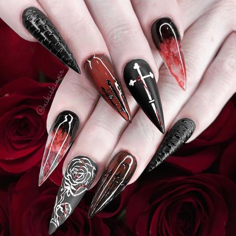 Corn Nails, Nails Spider, Web Nails, Candy Corn Nails, Vampire Nails, Emerald Nails, Nails Stickers, Witchy Nails, Sharp Nails