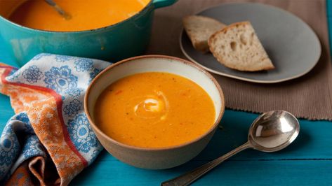 Lentil and bacon soup recipe - BBC Food Lentil And Bacon Soup, Ham Hock Recipes, Bacon Soup Recipes, Orange Sweet Potatoes, Bacon Soup, Ham Hock, Ham Soup, Bbc Food, Sweet Potato Soup