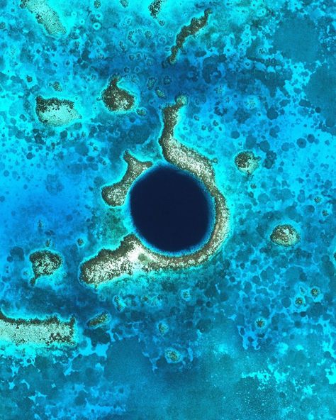 Discover Ocean on Instagram: “By @dailyoverview : The Great Blue Hole is a marine sinkhole off the coast of Belize. Now a popular destination for divers, the site is…” The Great Blue Hole, Great Blue Hole, Blue Hole, Caribbean Sea, The Coast, Belize, On Instagram, Blue, Instagram