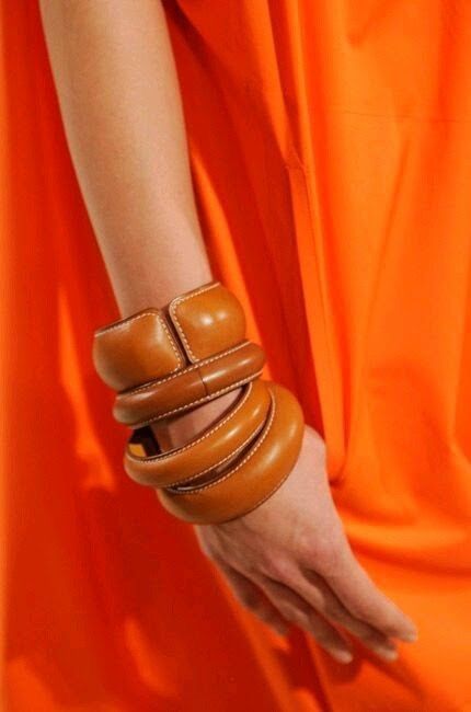 Top Jewelry Trends, Leather Bangle, Orange Aesthetic, Orange Crush, Leather Bracelets, Guilty Pleasure, Orange Fashion, Spring Trends, Shades Of Orange