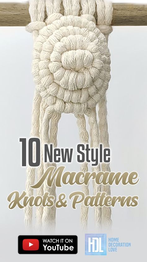 Beginners Macrame, Macrame Projects Ideas, Housekeeping Ideas, Macrame Videos, Diy Macrame Tutorial, Basic Macrame Knots, Macrame For Beginners, Beginner Macrame, Macrame Wedding Decor