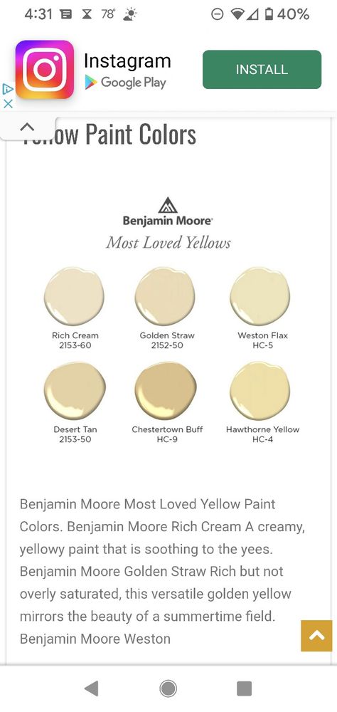 Chatsworth Cream Benjamin Moore, Benjamin Moore Golden Straw, Golden Paint Color, French Country Paint Colors, Hawthorne Yellow, Yellow Mirrors, Porter Paint, Yellow Paint Colors, New House Living Room