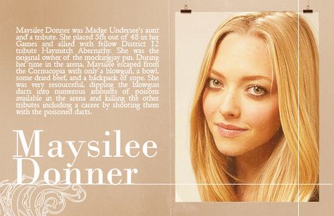 Maysilee Donner Maysilee Donner, The Hunger Games, The Hunger, Hunger Games, Games To Play, Memes, Books, Quick Saves