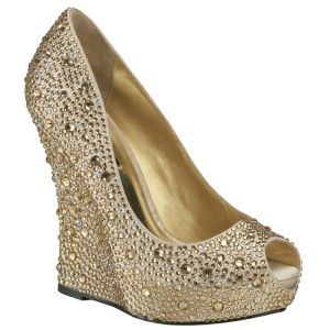 Top 10 #Gold #Wedding #Shoes - Gold Wedges    For height and for the stilleto-challenged Bridal Shoes Platform, Gold Wedding Shoes, Bridal Pumps, Cowboy Shoes, Gold Wedges, Prom Heels, Crystal Shoes, Suede Boots Knee High, Shoes Platform