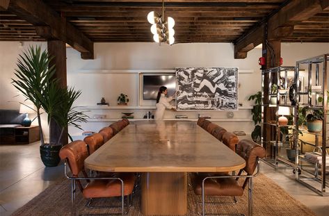 Articles, recipes and exclusive interviews with people at the top of their fields. Meeting Room Design, Office Meeting Room, Grande Table, Workplace Design, Soho House, Commercial Interior Design, Commercial Design, Meeting Room, Commercial Interiors