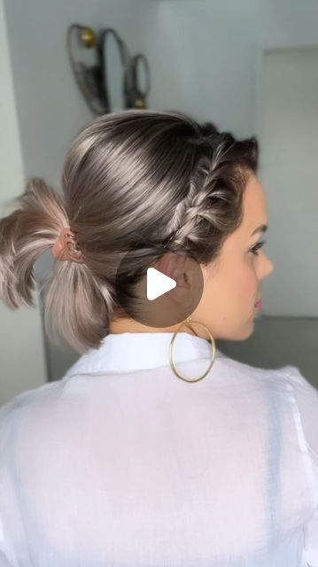 Ekaterina Guerra | Short Hairstyles + Makeup on Instagram: "#hairstyleoftheday ✨ you can leave it at just a ponytail or even do the claw clip with all the hair up 😉   Wishing you the best weekend🤗  Elastics linked at the bottom of your screen use code KATY20 for savings.  #hair #hairstyle #shorthairstyle #summervibes #weekendhair #shorthair #shorthairlove #hairstyleideas #hairstyletutorial #hairstylevideo #funhairstyles #peinados #bob #bobhairstyles #bobhaircut #shorthairlife"