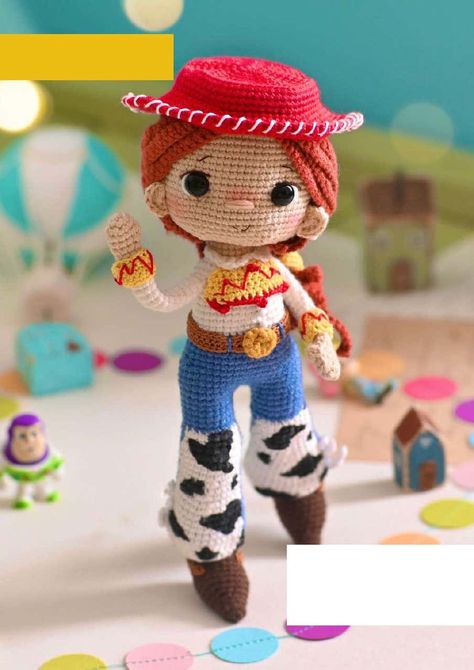 Crochet Toy Story, Free Crochet Toy Patterns, Jessie Doll, Jessie Toy Story, Crochet Doll Tutorial, Toy Diy, Crochet Disney, Crochet Dolls Free Patterns, Crochet Amigurumi Free Patterns