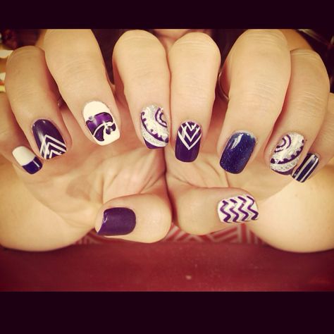 KSU nails. Wildcats. Football season. Kansas state. 😍🏉💜👍 Kansas State University Nails, Kansas State Football, Football Nails, Wildcats Football, Kansas State Wildcats, Nail Tattoo, Kansas State, Nail Designs Summer, Paint Ideas