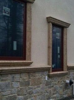 ArcusStone Trim - Traditional - Exterior - New York - by The Stucco Doctors | Houzz Stucco Building, Traditional Exterior Homes, Cape Cod Exterior, New York Landscape, Stucco Homes, Stucco Exterior, Traditional Exterior, Windows Exterior, House Paint Exterior