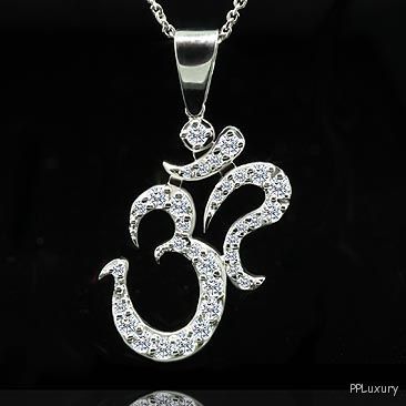 Om Diamond Pendent, Fancy Gold Necklace, Ganesh Necklace, Aum Symbol, Holy Symbol, God Pendant, Om Design, Om Aum, Om Necklace