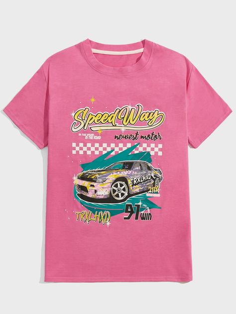 Car Letter, Barbie Car, Pink Street, Cars Tees, Cute Preppy Outfits, Men Tops, Preppy Outfits, Mens Graphic Tee, Cute Tops