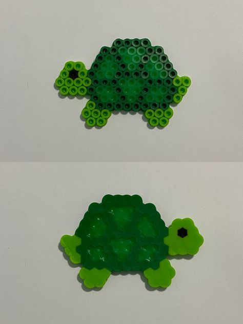 Perler Bead Patterns Turtle, Turtle Perler Bead Pattern, Hama Beads Turtle, Ocean Animal Perler Bead Patterns, Sea Animal Perler Beads, Easy Perler Bead Patterns, Treasure Crafts, Melty Bead Patterns, Pirate Treasure