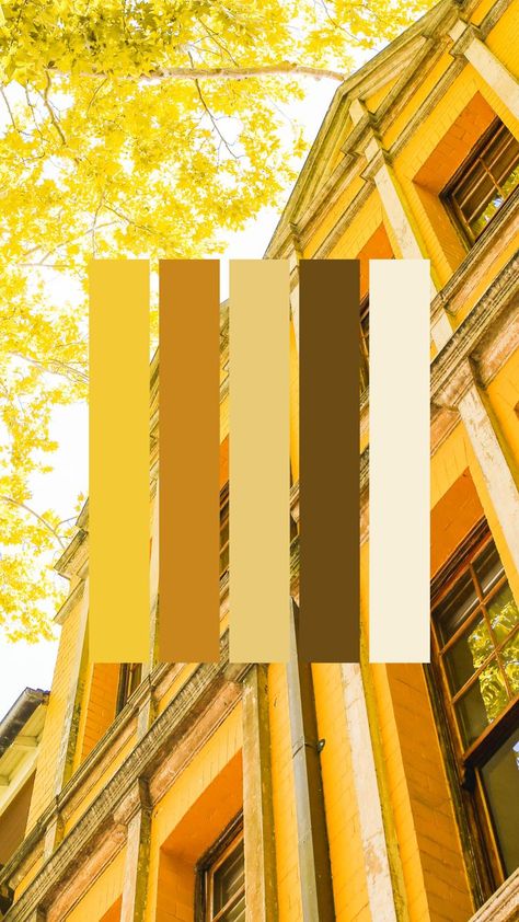 Yellow Brown Color Palette, Brown Color Scheme, Brown Color Schemes, Yellow Colour Scheme, Color Palette Yellow, Brown Color Palette, Room Color Schemes, 3d Drawings, Brown Aesthetic