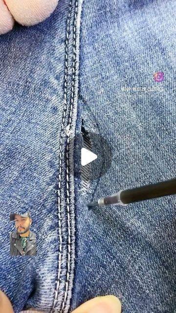 𝐖𝐄 𝐀𝐑𝐄 𝐌𝐄𝐍 on Instagram: "👌👌👌The best way to fix a hole in the pants👖🪡🧵 Comments below follow  for.more . . . #dailysuits #dapperlydone #justlift #classydapper #sprezza #beststyle #outfitgarids #suituptime #absolutebespoke #dapperlife #dapperlydone #wtwt #dapperlife" Sew Ripped Jeans, Repair Jeans, Sew Ins, Repair Clothes, Gray Hair Highlights, Sewing Class, Sewing Studio, Sewing Clothes, May 1