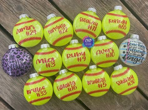 CNP Custom Creations on Instagram: "Loved making all these gorgeous ornaments!😍 Thank you so much for your order! Message me to order yours today. #glitter #glitterornaments #ornaments #softball #softballteam #softballteamornaments #teacher #teacherornament #leopard #handmade #crafting #theglitterguy #theglitterguyglitter #craftingmomma #smallbusiness #holidaygifts #christmas #christmasgifts #shopsmall #shoplocal #texas #cnpcustomcreations" Softball Ornaments, Teacher Ornaments, Softball Team, Glitter Ornaments, Small Shop, Crafts Diy, Message Me, Thank You So Much, Custom Creations