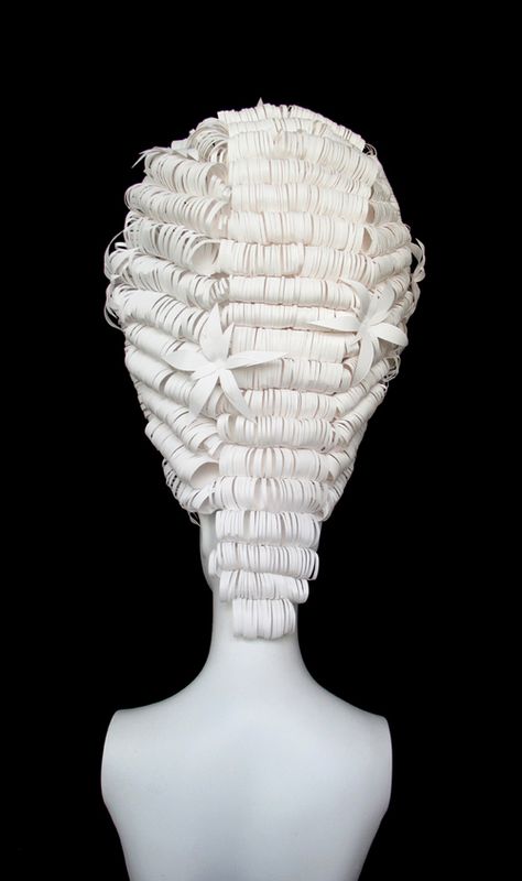 The Bay — paper-cut-project 18th Century Makeup, Paper Wigs, Marie Antoinette Wig, 18th Century Wigs, Foam Wigs, Paper Art Sculpture, Paper Hat, Paper Designs, Installation Design