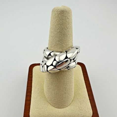 I just added a new item to eBay, John Hardy Sterling Silver Kali Pebble Twist Crossover Ring! #eBay #eBaySeller Jh Logo, Crossover Ring, Wide Band Ring, John Hardy, Wide Band Rings, Wide Bands, Coils, Ebay Seller, Luxury Jewelry