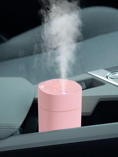 Pink Car Essentials, Car Decorations Interior Pink, Car Stuff Accessories, Pink Car Decor, Car Makeover, Car Must Haves, Car Humidifier, Car 2023, Pink Car Accessories