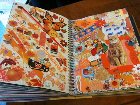 Smash Book Inspiration, Smash Book Pages, Smash Journal, Wreck This Journal, Glue Book, Creative Journal, Mixed Media Art Journaling, Scrapbook Journal, Smash Book