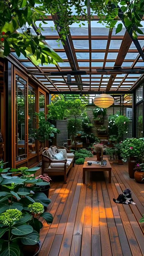 Design Garden Ideas, Roof Garden Design, Terrace Garden Design, Rooftop Terrace Design, Sunroom Designs, Courtyard Design, Patio Garden Design, Casas Coloniales, Large Balcony