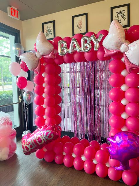 Barbie Themed Baby Shower Pink, Barbie Themed Baby Shower Ideas, Barbie Baby Shower Theme, Girl Baby Shower Ideas Black People, Barbie Theme Baby Shower Ideas, Barbie Baby Shower Ideas, Barbie Decorations, Baby Barbie, Moo Moo