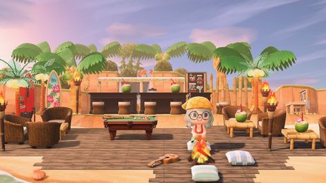 Ac New Leaf, Island Theme, Animal Crossing Wild World, Deco Nature, New Animal Crossing, Animal Crossing Game, Island Design, Animal Crossing Qr, Beach Bars