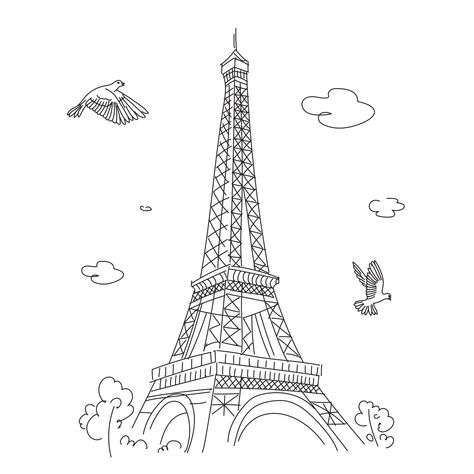 Download the Eiffel Tower in Paris. Linear drawing. Vector line illustration 3126224 royalty-free Vector from Vecteezy for your project and explore over a million other vectors, icons and clipart graphics! Paris Vector Illustration, Eiffel Tower Drawing Easy, Paris Draw, Eiffel Tower Vector, Paris Png, Eiffel Tower Tattoo, Vector Line Illustration, Drawing Paris, Eiffel Tower Illustration