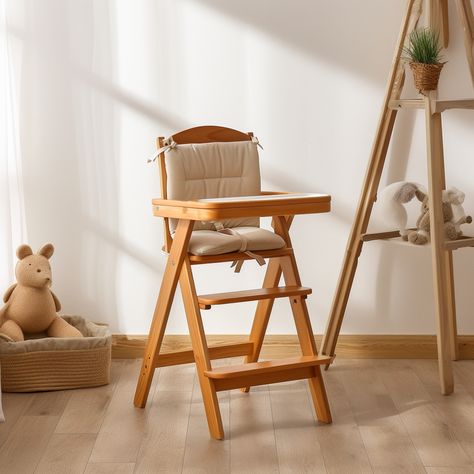 High chairs provide a comfortable and secure seating option for young children, allowing them to sit at the same height as the dining table. This makes mealtime more enjoyable for both the child and the parents. Wooden High Chair For Baby, Daycare Furniture, Ideas Cuarto, Daycare Classroom, Feeding Chair, Wooden High Chairs, Sitting Chair, High Chairs, Baby Chair