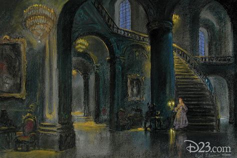 Enchanting Concept Art from Beauty and the Beast - Gallery - D23 Beast Concept Art, Stairs Illustration, Beast's Castle, Sleeping Beauty 1959, Disney Princess Tattoo, Alternative Disney, Disney Concept Art, Cartoon Network Adventure Time, Disney Beauty And The Beast