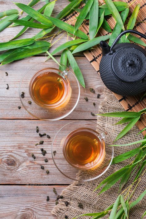 Green Tea Photography, Hot Green Tea, Flat Lay Background, Tea Product, Tea Photography, Hot Green, Royal Tea, Bamboo Leaves, Herb Tea