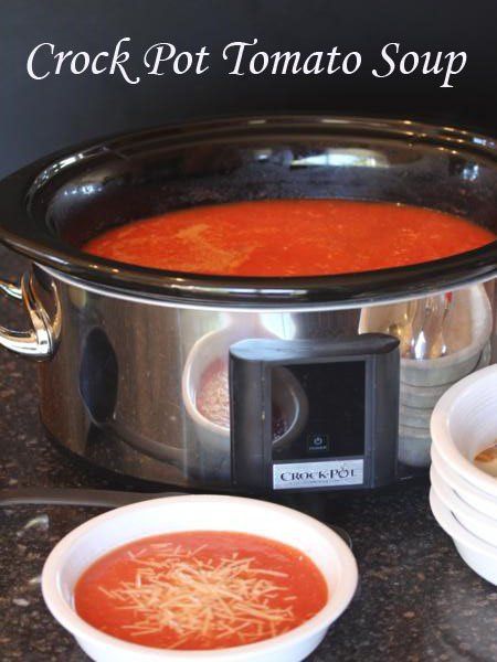 Crock Pot Tomato Soup, Redvelvet Brownies, Appetizer Healthy, Slow Cooker Soup Recipes, Crockpot Soup, Soup Ideas, Tomato Soup Homemade, Vegan Chicken, Creamy Tomato Soup