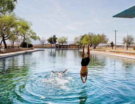 Balmorhea State Park Reopens to the Public | Texas Highways Balmorhea State Park, Satellite Beach Florida, Oil And Gas Company, Texas Summer, Texas State Parks, Texas Parks, Diving Board, Gas Company, Big Bend National Park