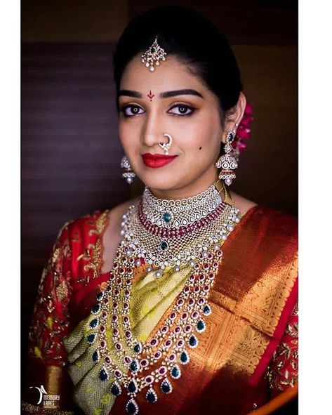 Charming bride ❤️ . Photo by @memorylanes_by_sumanchakri Makeup @manasamakeup #bridesofhyderabad #bride #bridalinspiration #weddingideas…