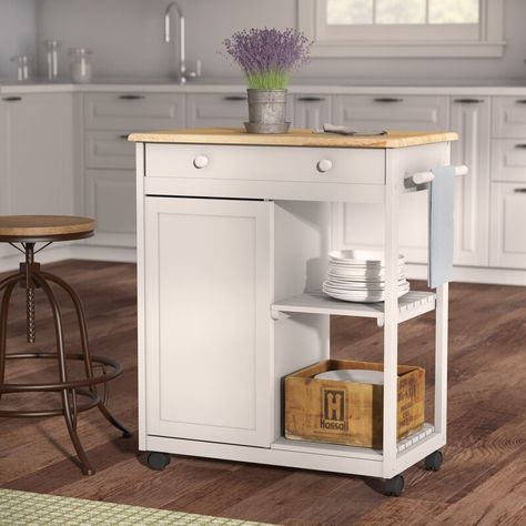 Pantry Cart, Mini Kitchen Island, Wooden Pantry, Small Farmhouse Kitchen, Rolling Kitchen Cart, Solid Wood Kitchens, Kitchen Island Cart, Mini Kitchen, Wood Countertops