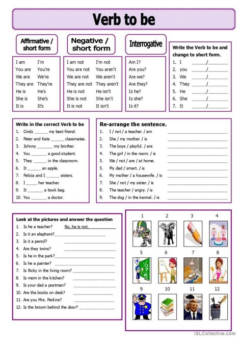 Verb to be general grammar practice: English ESL worksheets pdf & doc English Pictures, Verb To Be, English For Beginners, English Exercises, Verb Worksheets, Improve English, English Grammar Worksheets, Grammar Practice, The Verb