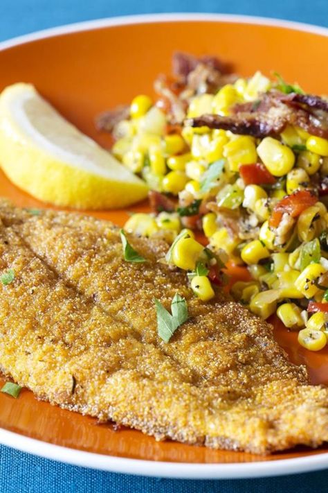 Southern-Style Oven-Fried Catfish | "This was a simple and easy recipe to follow. I had all the ingredients on hand and it was a healthy alternative to fried catfish. It was tasty and not overpowering." #allrecipes #dinnerideas #dinnerrecipes #dinnerdishes #familydinnerideas #fish #fishdinner #fishrecipes #howtocookfish Pan Fried Catfish, Fried Catfish Recipes, Baked Catfish, Catfish Recipe, Southern Fried Catfish, Catfish Recipes, Fried Catfish, Oven Fried, Fries In The Oven