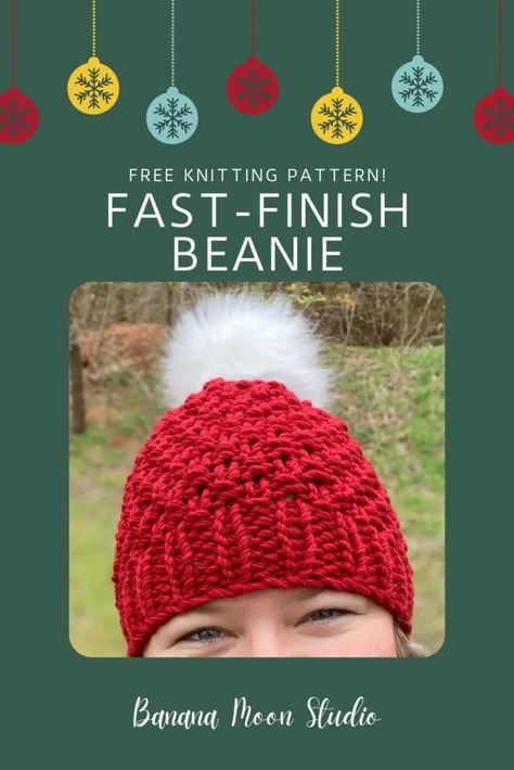 Bristow Beanie, a Free Super Bulky Knit Hat Pattern • Banana Moon Studio - Crochet, Knit, Yarn. Bulky Knit Hat Pattern, Bulky Knit Hat, Knitting Patterns Hats Women, Small Knitting Projects, Knit Hat Pattern, Loom Crochet, Beanie Knitting Patterns Free, Bulky Knit, Knitting Patterns Free Hats