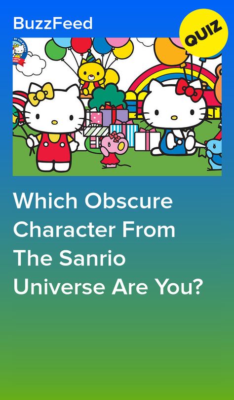 Which Obscure Character From The Sanrio Universe Are You? Which Hello Kitty Are You, What Hello Kitty Character Are You, What Sanrio Character Are You, Big Challenges Sanrio, Which Sanrio Character Are You, Sanrio Personality, All Sanrio Characters Together, Sanrio Quiz, Sanrio Characters List