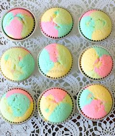 Rainbow Marble Cake, Birthday Cupcakes Ideas, Cake Base Recipe, Simple Sweets, Marble Cupcakes, Rainbow Bread, New Year Cookies, Chinese New Year Cookies, Rainbow Things