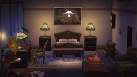 Animal Crossing Hotel Room, Acnh Hhp Luxury Hotel, Animal Crossing Hotel Ideas, Acnh Hotel Room, Hotel Animal Crossing, Hotel Acnh, Mini Cinema Room, Animal Crossing Bedroom Ideas, Animal Crossing Room