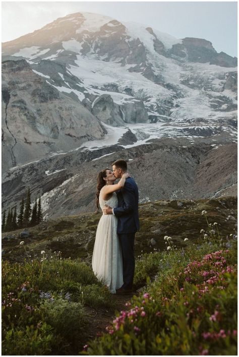 Elopement Timeline, Best Places To Elope, Mt Rainier National Park, Places To Elope, King Photography, National Park Elopement, Park Elopement, Mount Rainier National Park, Mt Rainier