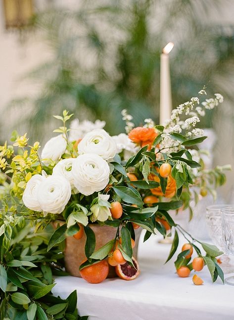 Centerpiece Inspiration, Monique Lhuillier Wedding, Fruit Wedding, Citrus Wedding, Photography Film, Orange Wedding, Late Afternoon, Film Wedding, Wedding Flower Arrangements