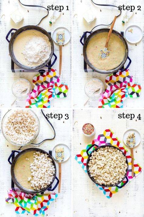 Birthday Cake Popcorn | Fun Easy Recipe! | Confetti & Bliss Birthday Cake Popcorn Recipe, Cake Batter Popcorn Recipe, Cake Mix Popcorn, Popcorn Birthday Cake, Fruit Loop Treats, Confetti Popcorn, Popcorn Cake Recipe, Cake Batter Popcorn, Funfetti Pancakes