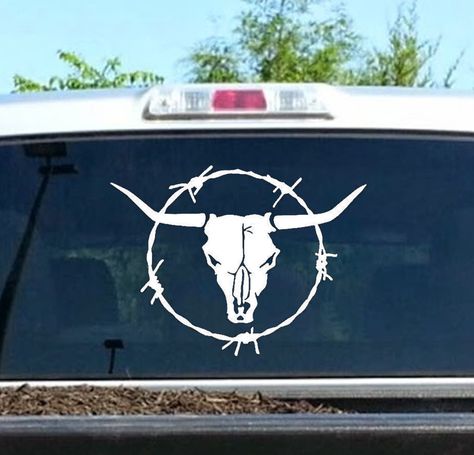 Western Decals For Trucks, Western Truck Decals, Truck Sticker Ideas, Western Decals Vinyls, Western Truck Stickers, Western Truck Decor, Western Car Stickers, Truck Stickers For Women, Western Truck Accessories