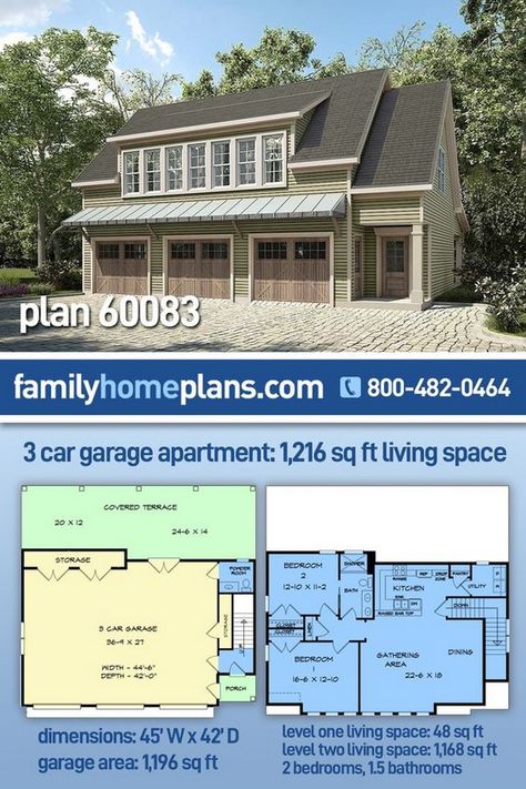 Small Scale, Big Ideas: Best Tiny House Designs 3car Garage With Apartment, Triple Garage With Apartment, Four Car Garage With Apartment Above, Separate Garage With Apartment, In Law Apartment Garage, Garage With Upstairs Apartment, 30 X 40 Garage With Apartment, Suite Above Garage Floor Plans, Garage With Guest House Above